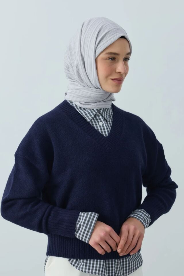 Misto Pamuk Şal - Gümüş