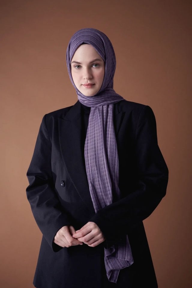 Misto Pamuk Şal - Lavanta