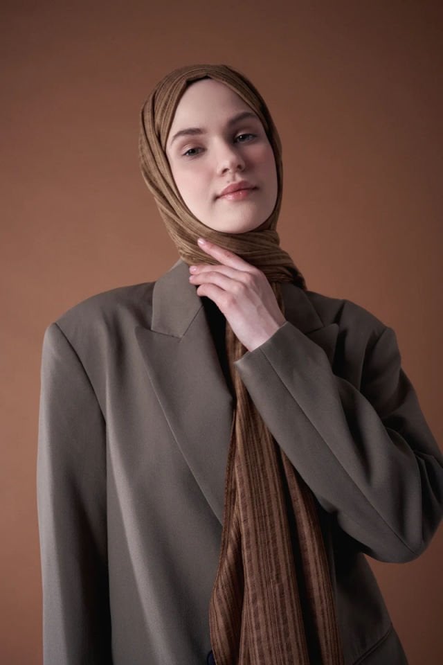 Misto Pamuk Şal - Tarçın