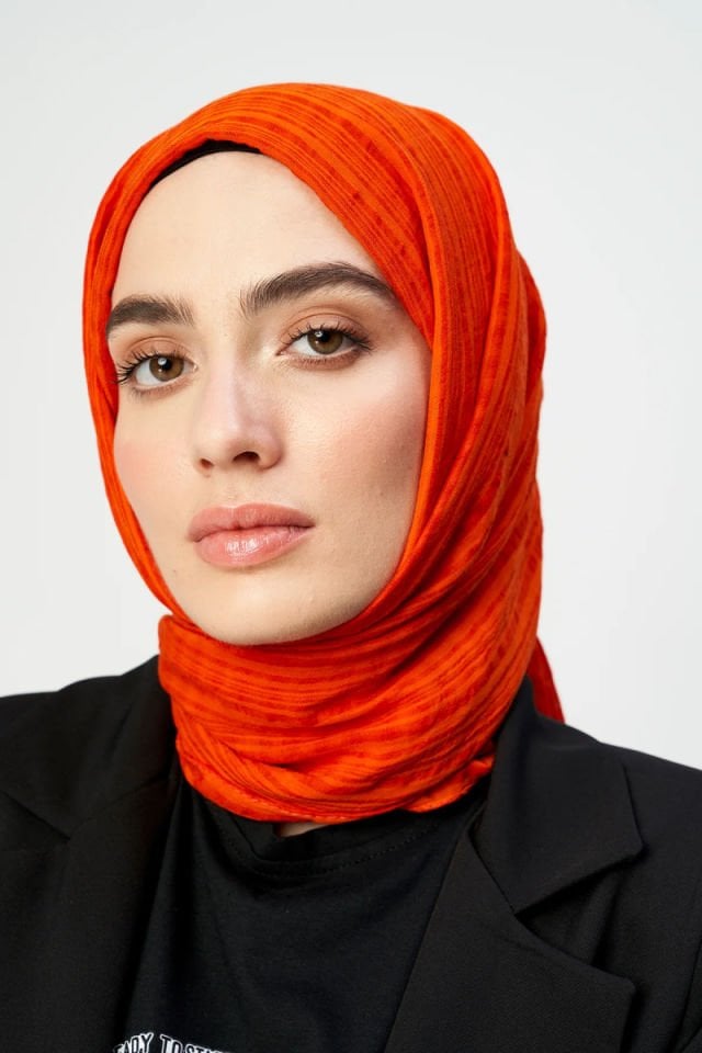 Misto Pamuk Şal - Turuncu