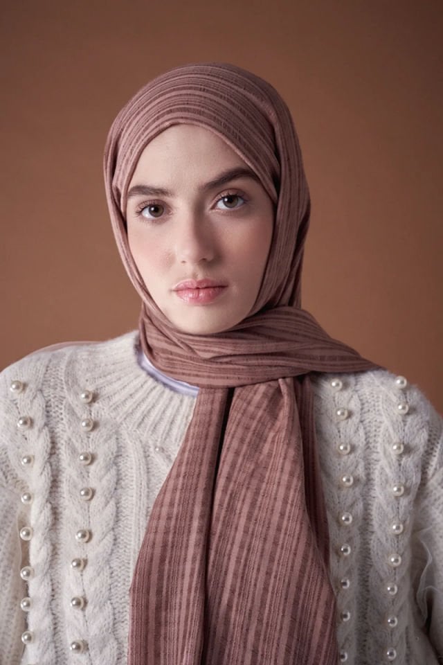 Misto Pamuk Şal - Vizon