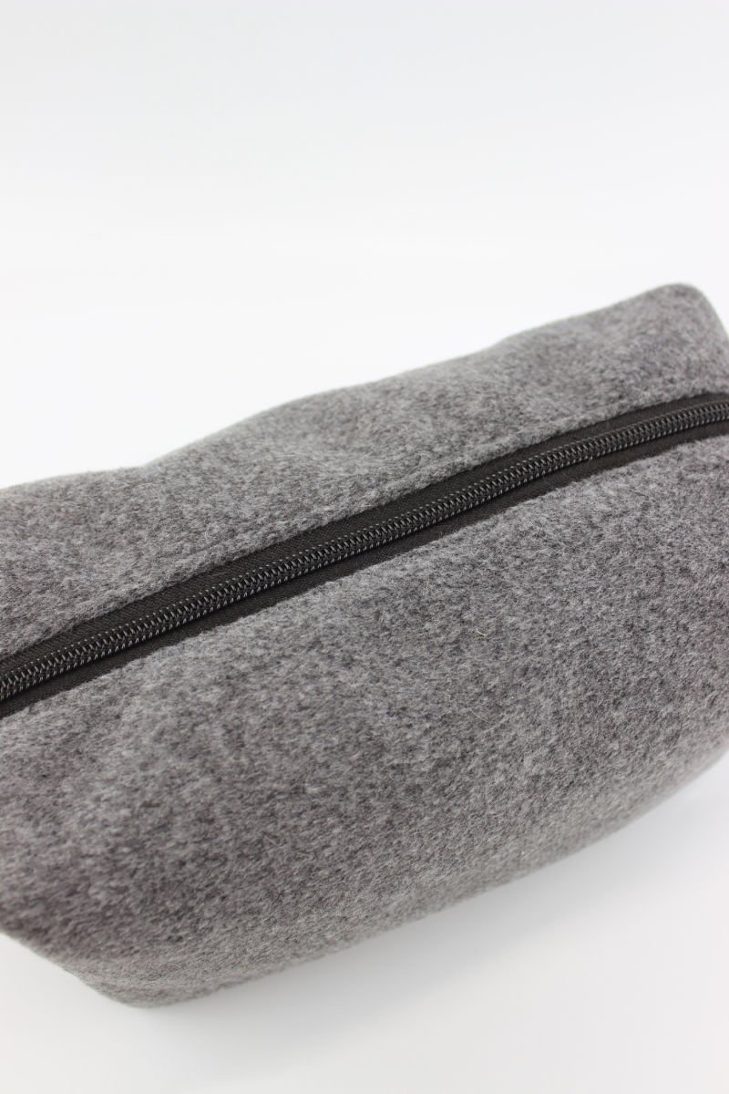 Düz Renk Çok İşlevli Antrasit Kaşe Kumaş El Cüzdanı