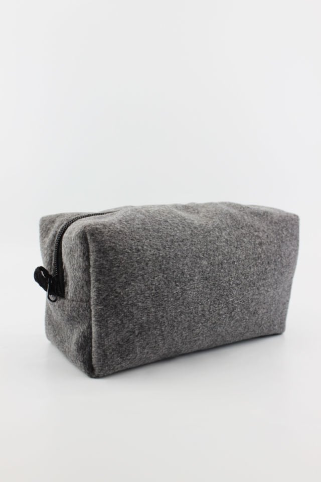 Düz Renk Çok İşlevli Antrasit Kaşe Kumaş El Cüzdanı