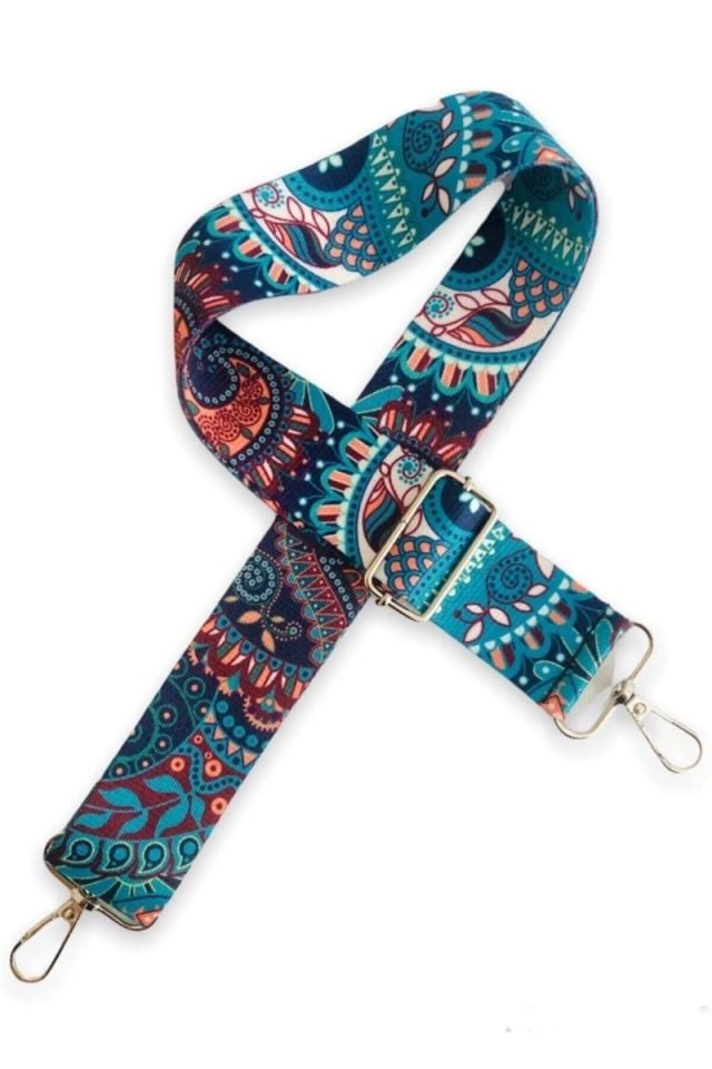 Kaşmir Desen Polyester Kolon Ayarlanabilir Çanta Sapı & Telefon Askısı 120 Cm