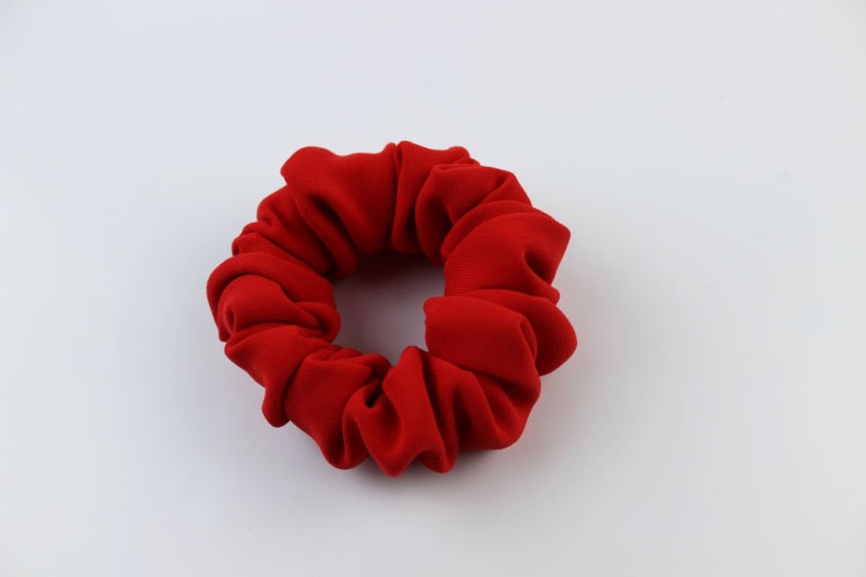 Yumuşak Kumaş Lastik Toka Simit Toka  - Kırmızı