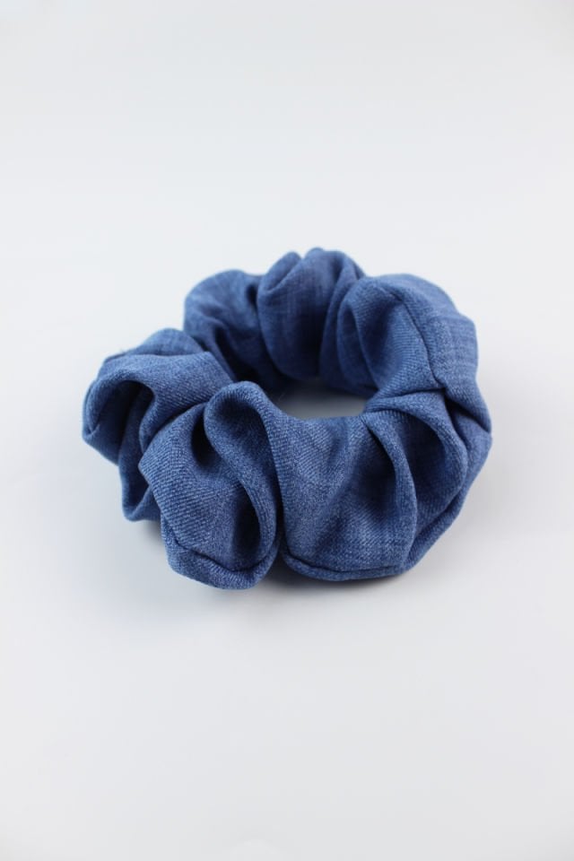 Yumuşak Kot Kumaş Lastik Toka Simit Toka  - Mavi