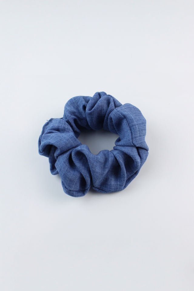 Yumuşak Kot Kumaş Lastik Toka Simit Toka  - Mavi