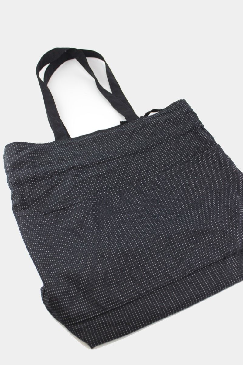 Siyah Shopper Çift Taraflı Bez Çanta 35x35x10 Cm