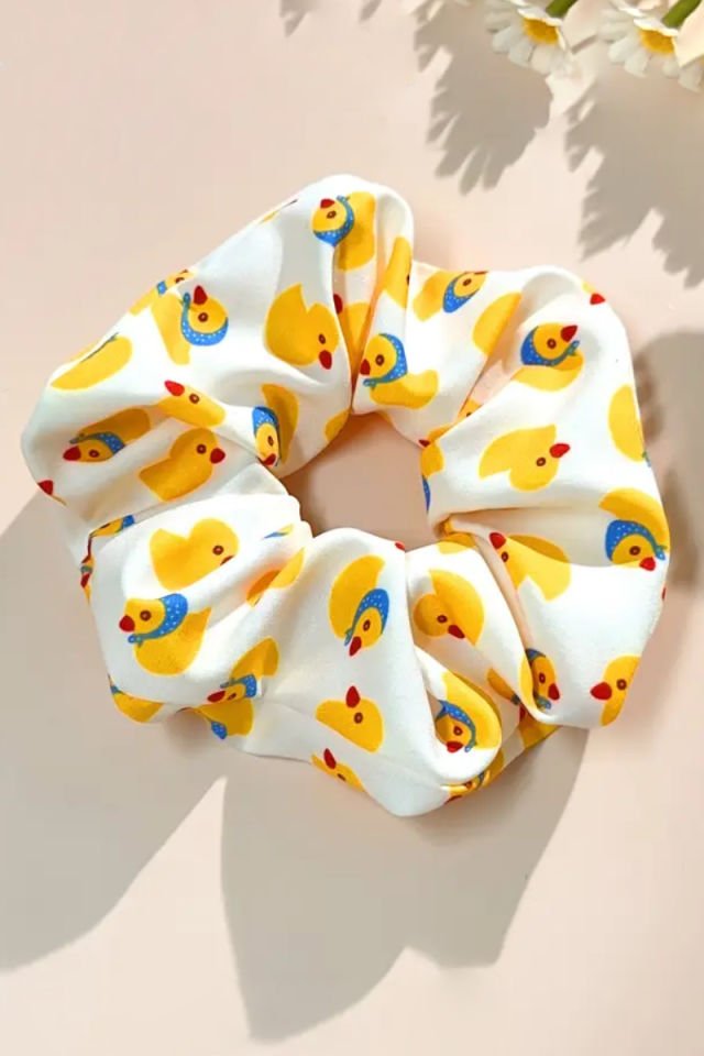 Çocuklar İçin Civciv Desenli Pamuklu Çocuk Lastik Tokası - Sarı