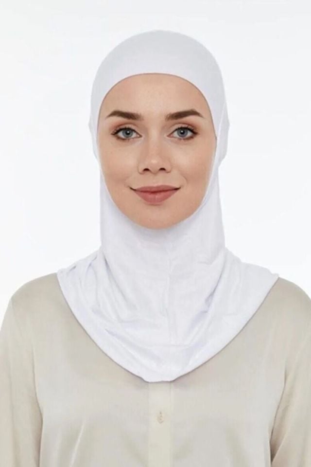 Boyunluklu Bone - Beyaz