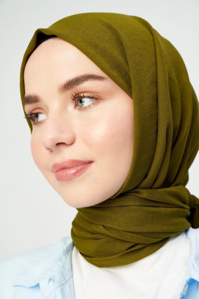 Pamuk Kraş Şal - Haki