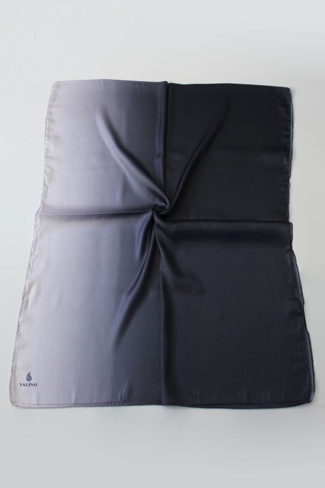 Degrade Desenli Abiye Kristal Şal - Koyu Lacivert