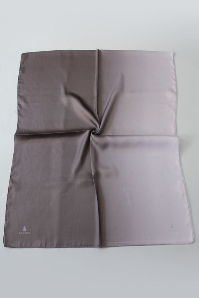 Degrade Desenli Abiye Kristal Şal - Koyu Vizon