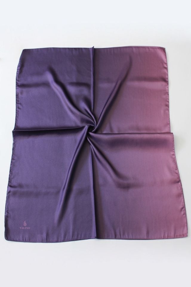 Degrade Desenli Abiye Kristal Şal - Mor