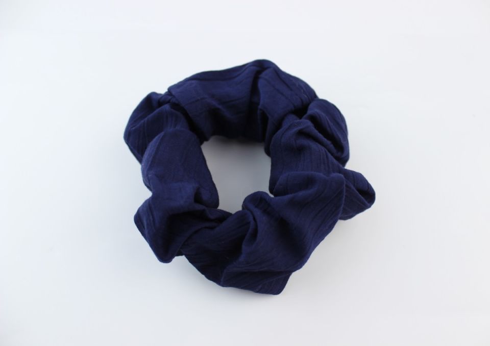 Yumuşak Kumaş Lastik Toka Simit Toka  - Lacivert