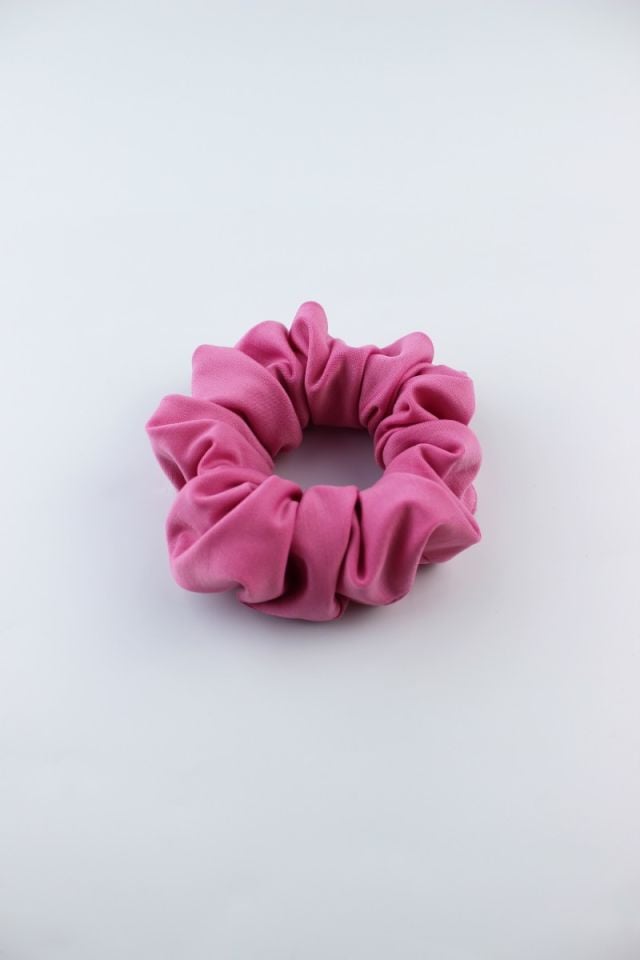 Yumuşak Kumaş Lastik Toka Simit Toka - Şeker Pembesi