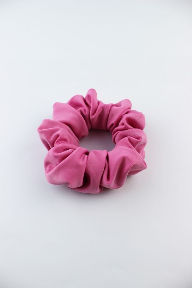 Yumuşak Kumaş Lastik Toka Simit Toka - Şeker Pembesi