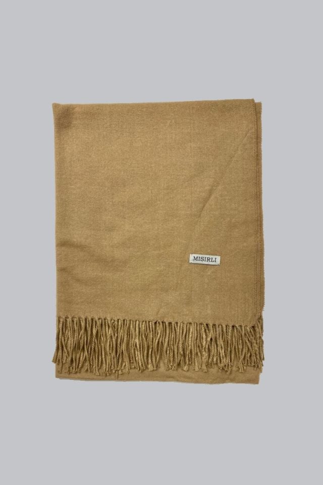 Yün Etol Omuz Şalı - Hardal