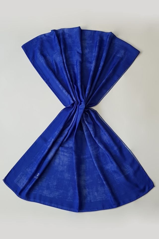 Mermer Desenli Pamuk Şal - Saks