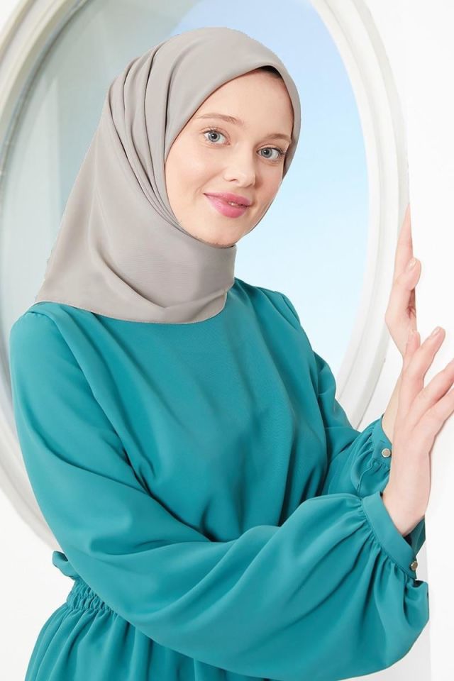 100x100 Levidor Medine İpeği Eşarp - Taş