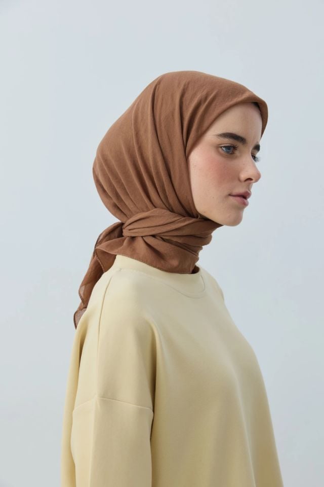 Aya Pamuk Eşarp - Çikolata Kahve