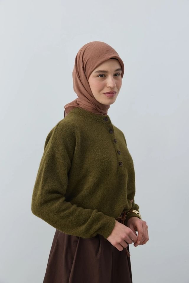 Aya Pamuk Eşarp - Kahve