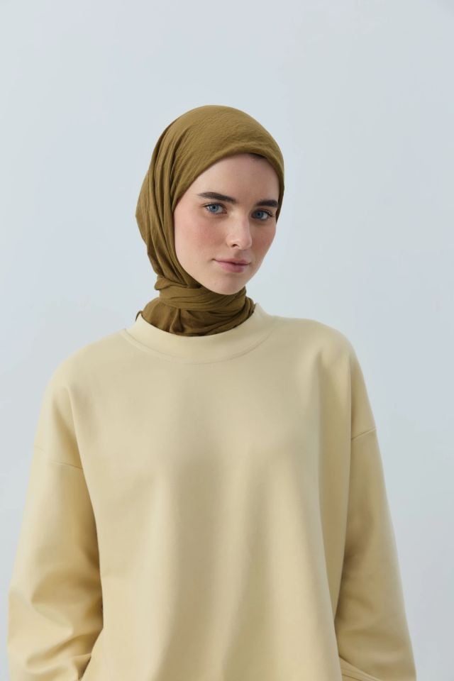 Aya Pamuk Eşarp - Yağ Yeşili