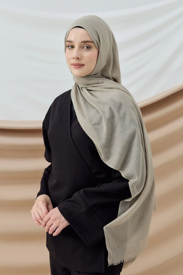 Aya Pamuk Şal - Antik Bej
