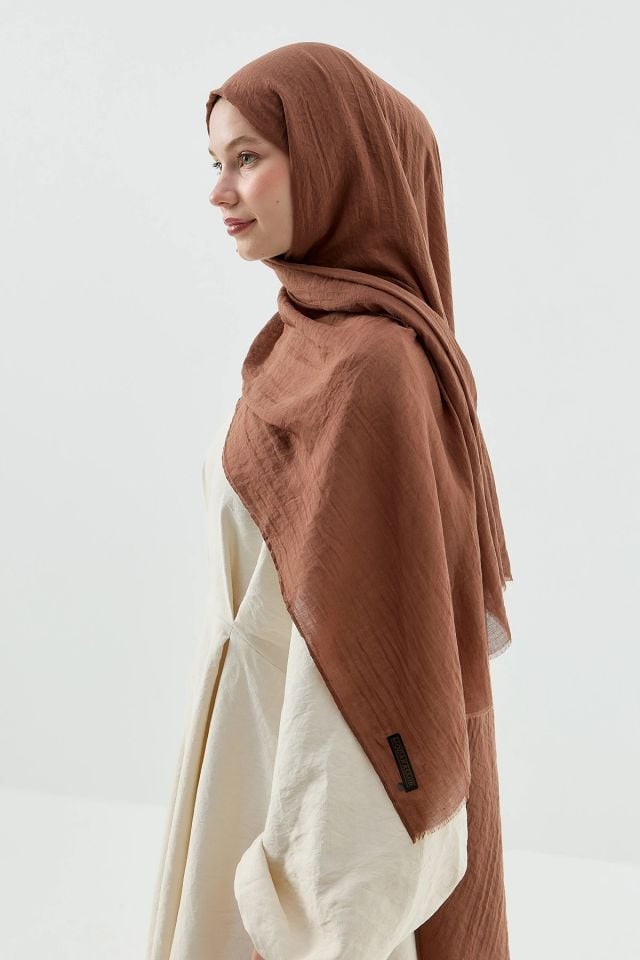 Aya Pamuk Şal - Çikolata Kahve