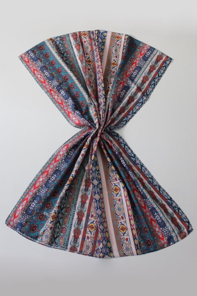 Etnik Desenli Pamuklu Şal - Renkli