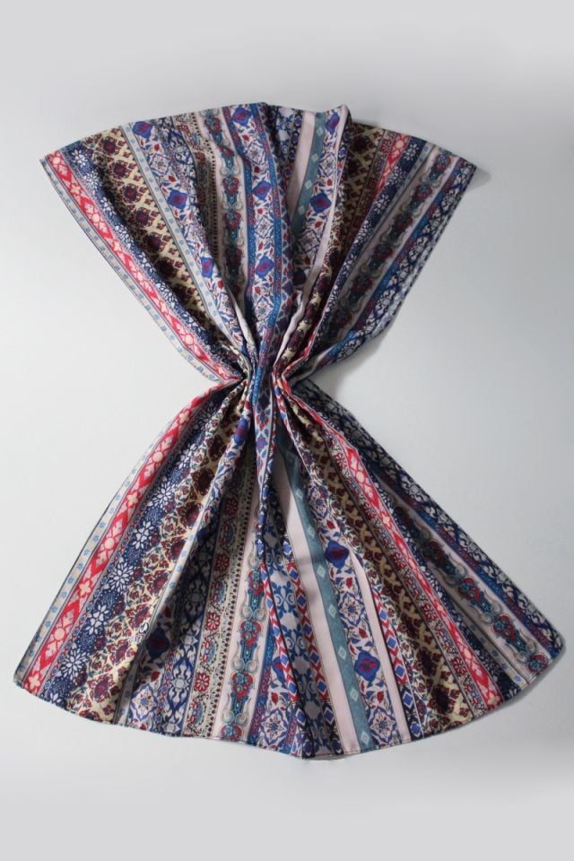 Etnik Desenli Pamuklu Şal - Sarı