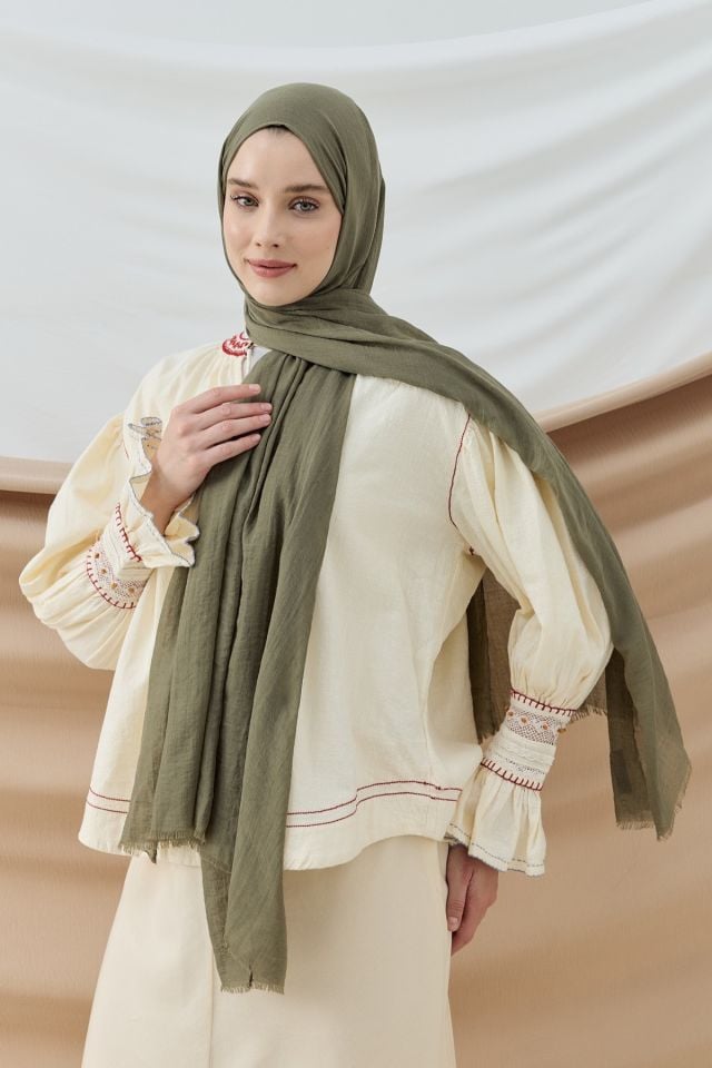 Aya Pamuk Şal - Kamuflaj