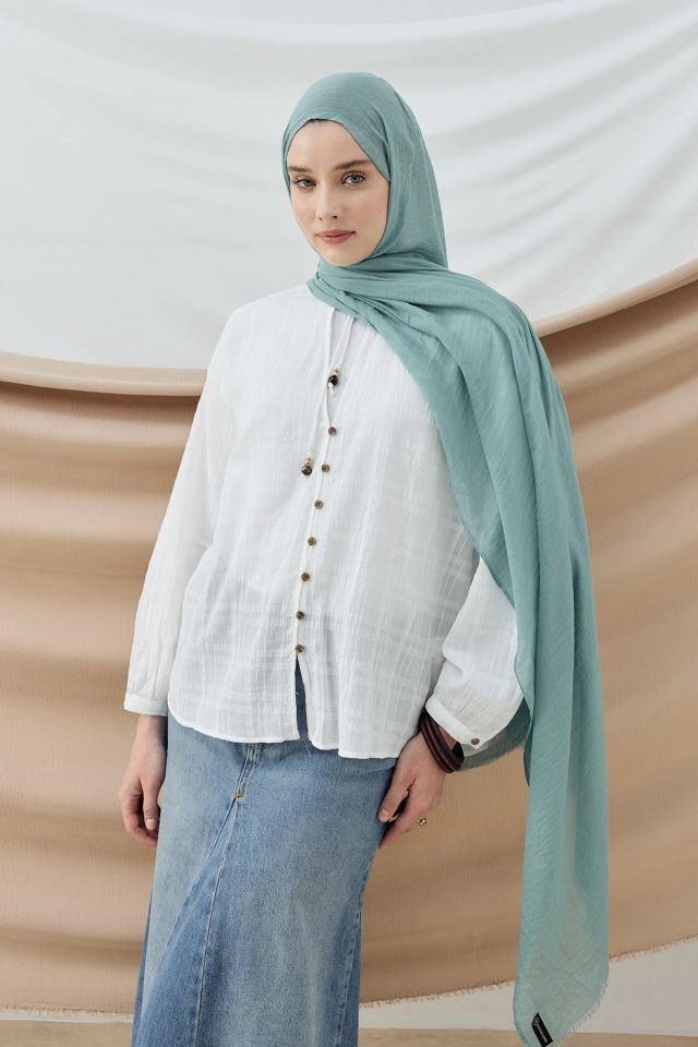 Aya Pamuk Şal - Mint