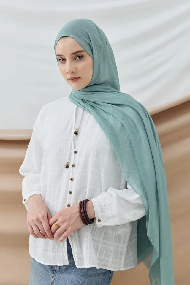 Aya Pamuk Şal - Mint