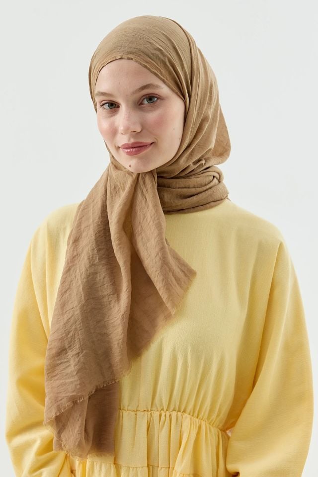 Aya Pamuk Şal - Sütlü Kahve