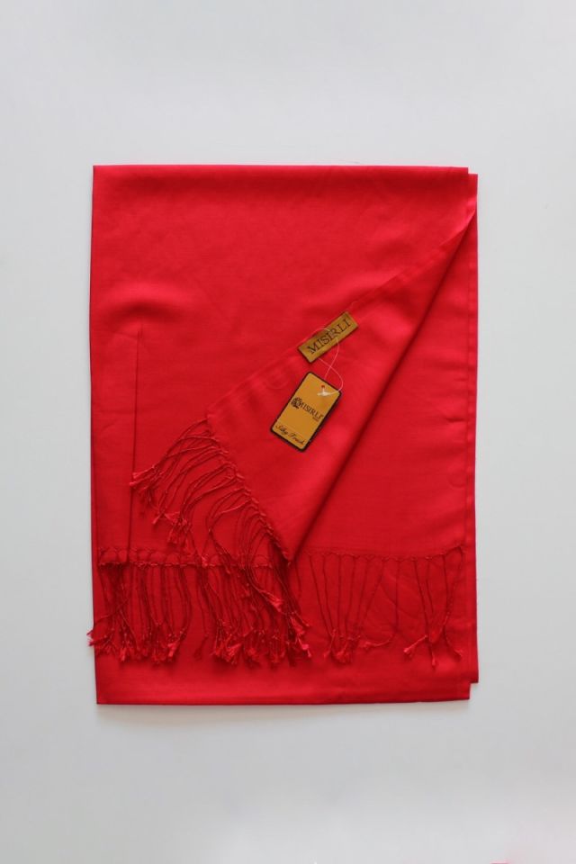 Mısırlı Koza Şal - Kırmızı