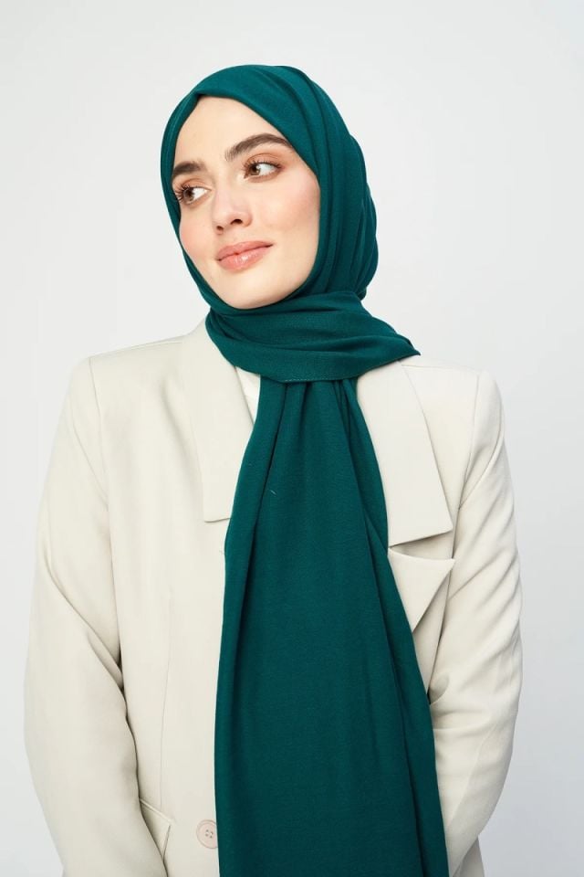 Pamuk Kraş Şal - Deniz Yeşili