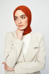 Pamuk Kraş Şal - Kiremit