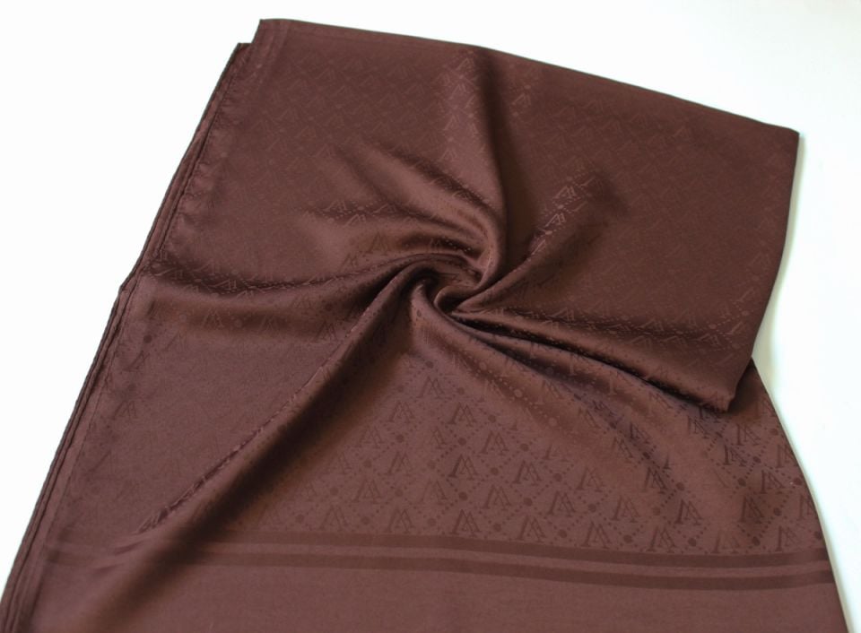 V Desenli İtalyan Jakar Şal - Acı Kahve