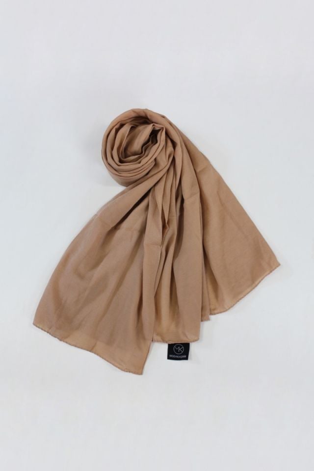 Pamuk Kraş Şal - Sütlü Kahve