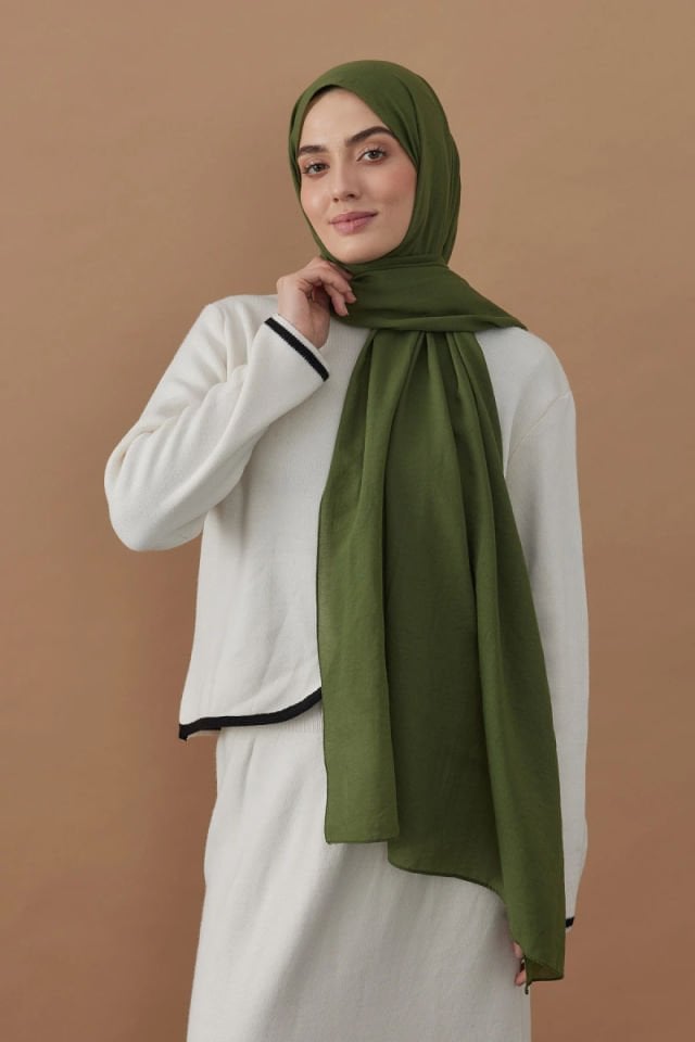 Pamuk Kraş Şal - Yeşil