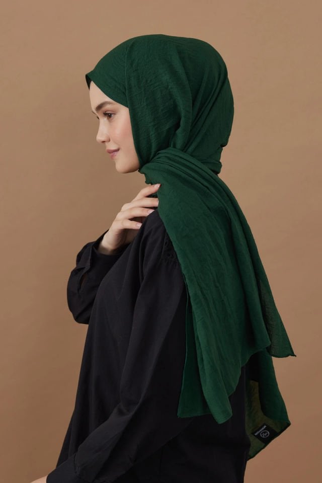 Pamuk Kraş Şal - Zümrüt