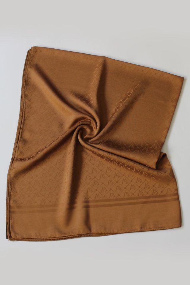 V Desenli İtalyan Jakar Şal - Tarçın