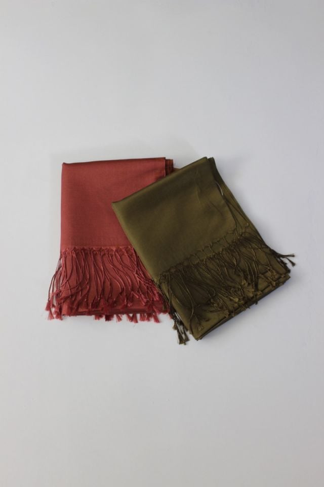 Mısırlı Koza Şal - Kiremit