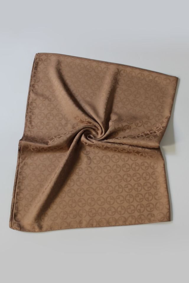 G Desenli İtalyan Jakar Şal - Toprak