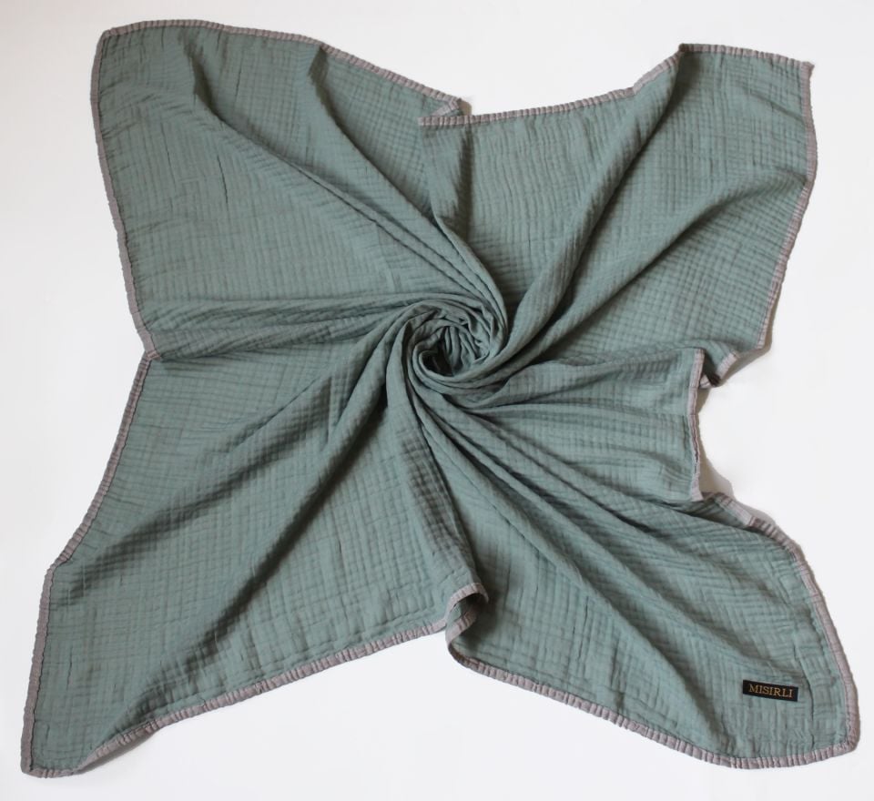 Müslin Biyeli Eşarp - Küf Yeşili