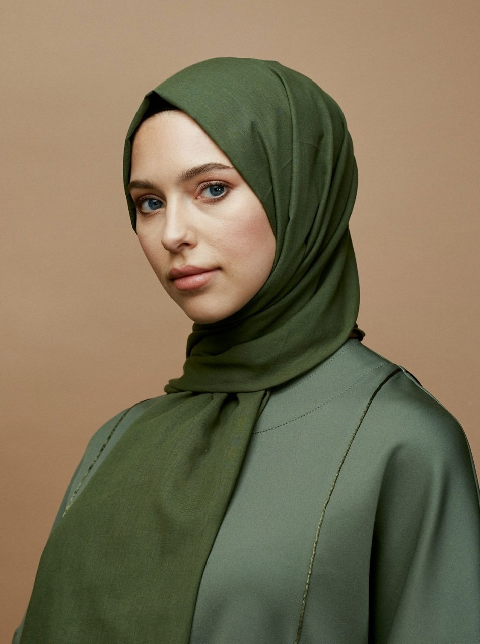 Pamuklu Vual Şal - Yeşil