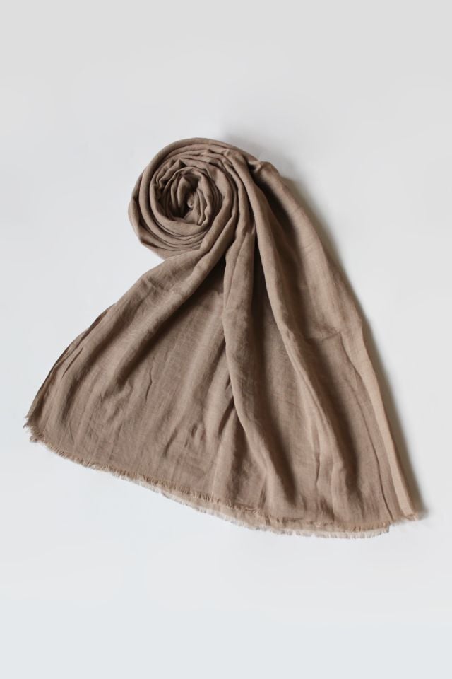 Aya Pamuk Şal - Açık Vizon