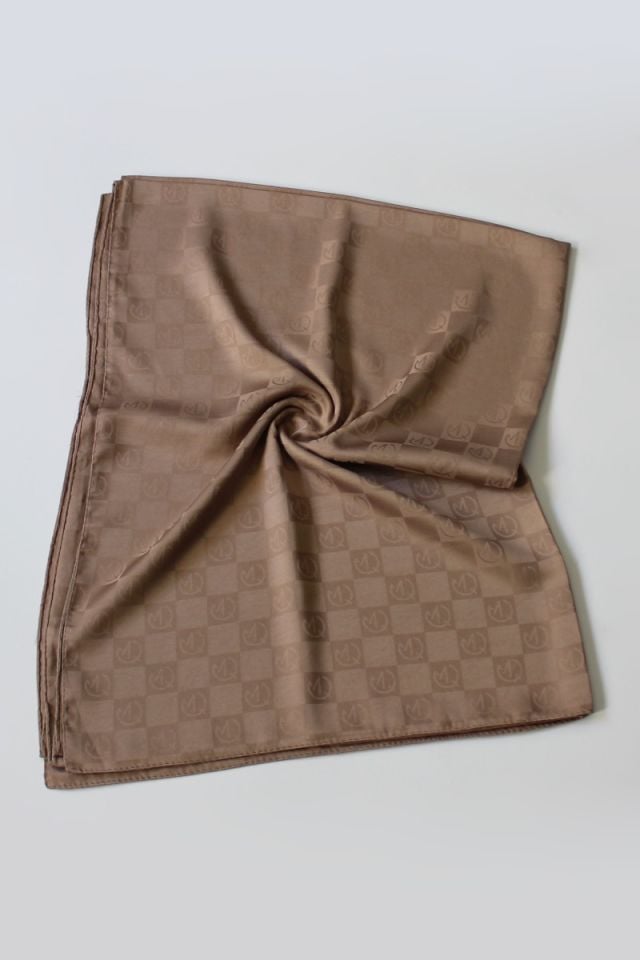 Dama Desenli İtalyan Jakar Şal - Vizon