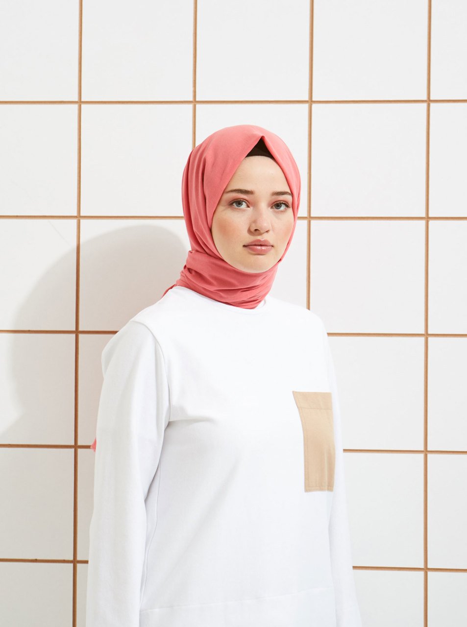 Pamuklu Vual Şal - Pembe